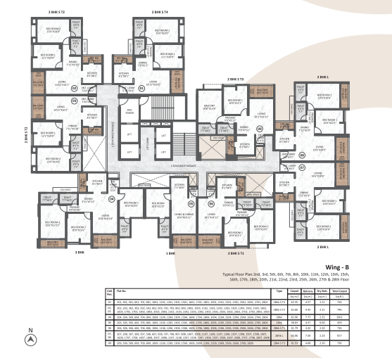 Wing B | Typical Floor Plan